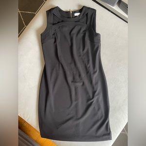 NWT Black Calvin Klein Sheath Dress with Cutouts-Size XL